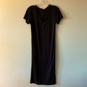 STORQ maternity black midi t-shirt stretchy dress - S